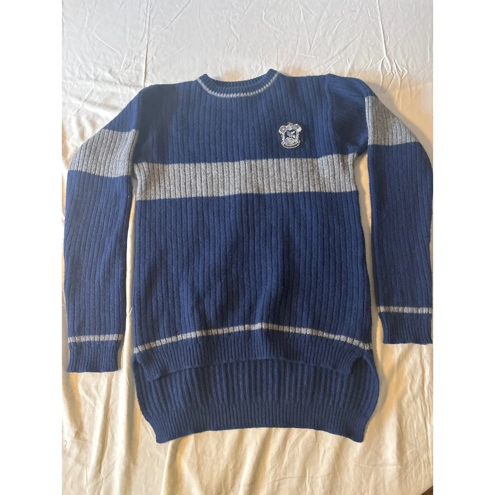 Universal Studios Harry Potter Ravenclaw Sweater Navy grey Sd Ribbed